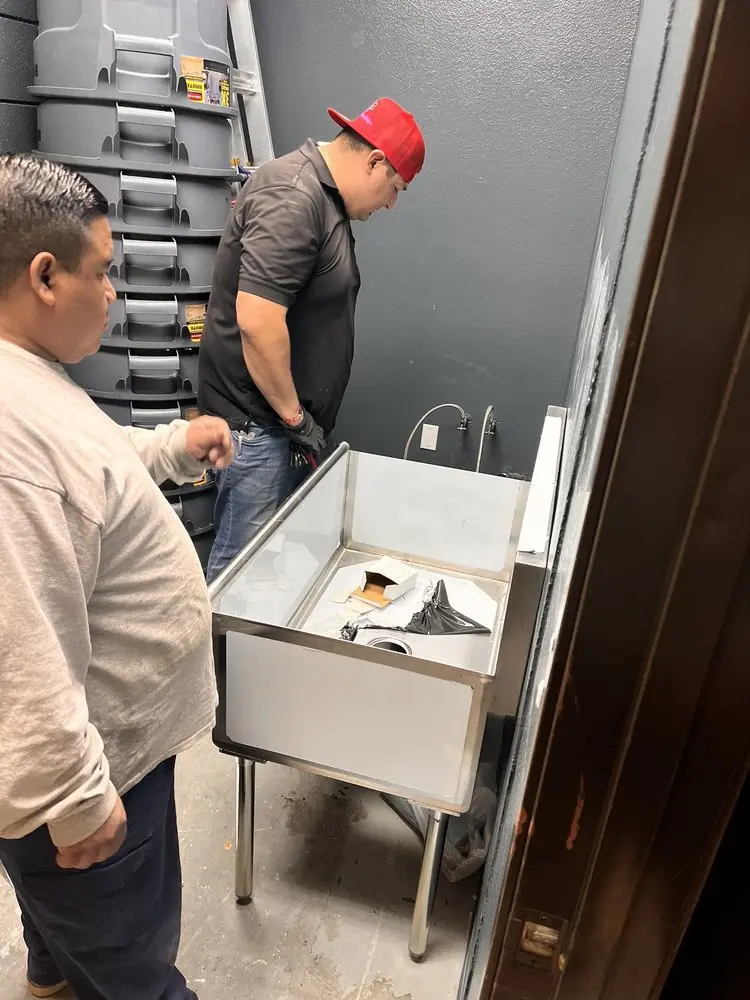 Commercial plumbing and sink installation in Baptistown